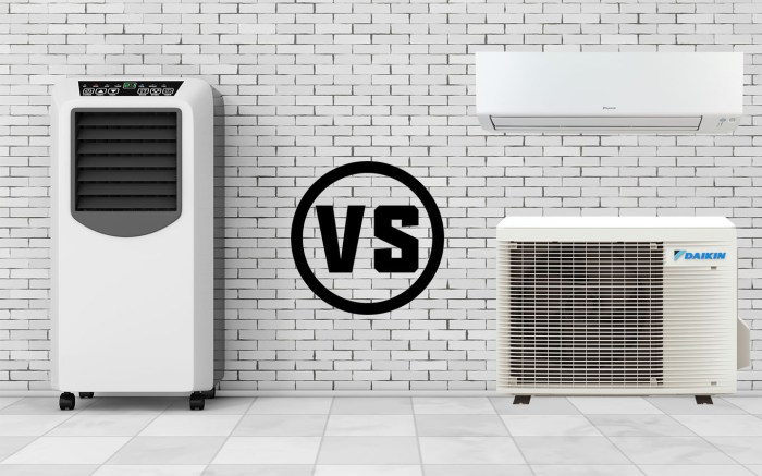 Portable aircon vs split unit - Verda Vento